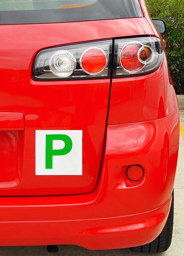 2pc Magnetic Green P Plates – Usable in NSW, ACT, QLD & TAS