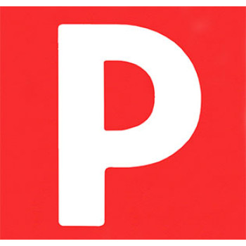 2pc Magnetic P Plates with Red Background - VIC & WA Use