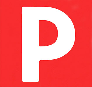 2pc Magnetic P Plates with Red Background – VIC & WA Use