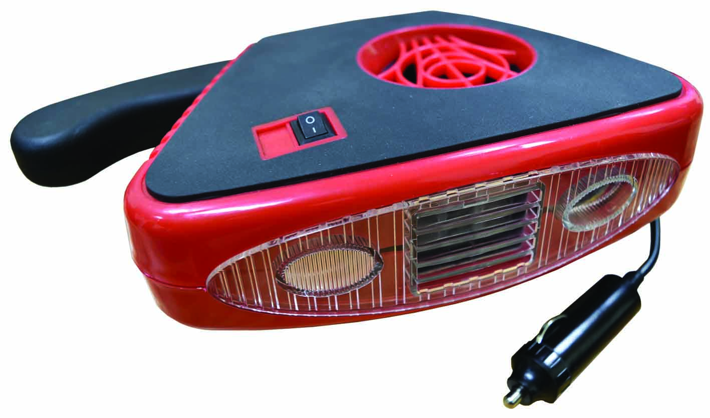 3-in-1 Heater Fan & Window Defroster with LED Torch