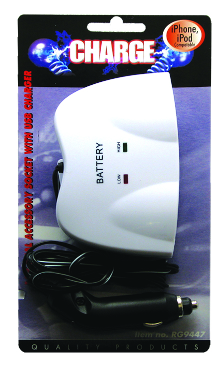 CIGARETTE LIGHTER ACCESSORY SOCKET – WITH 2 USB & 2 LIGHTER SOCKETS 12/24V