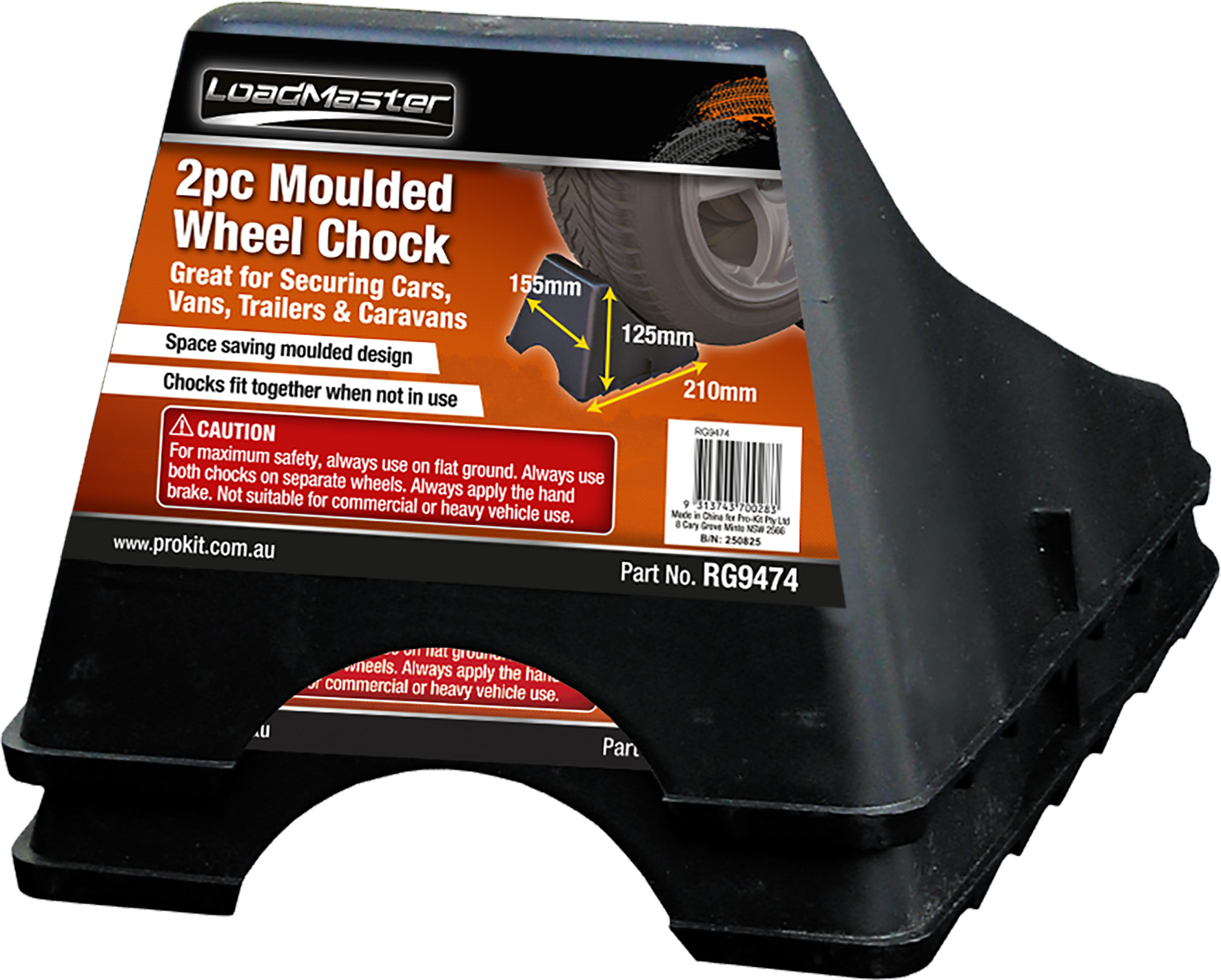2pc Moulded Wheel Chock