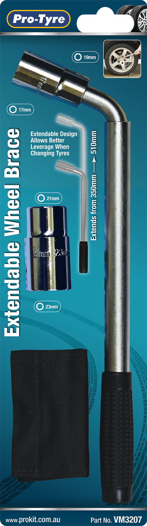 EXTENDABLE HANDLE WHEEL BRACE