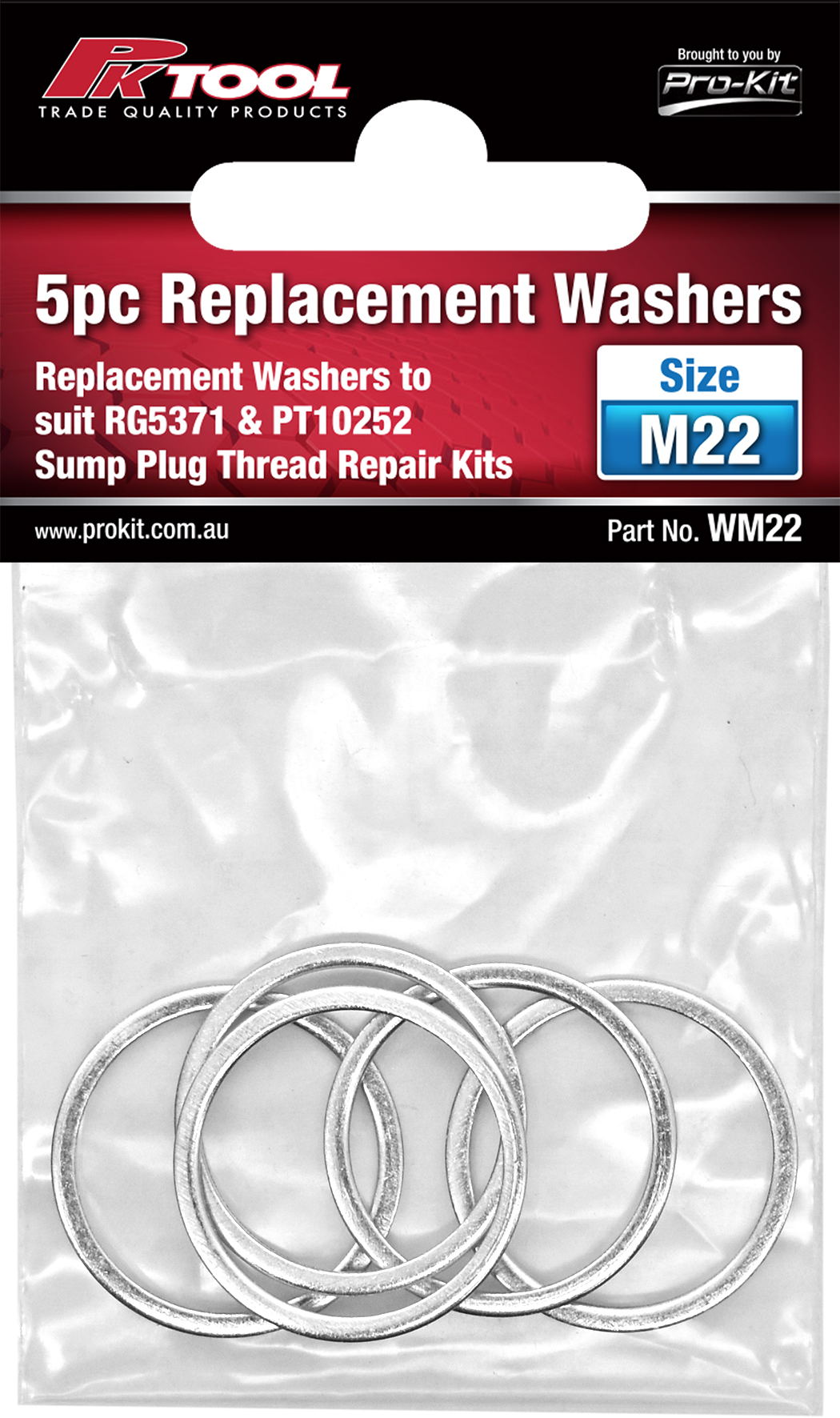 5pc Replacement Washers M22
