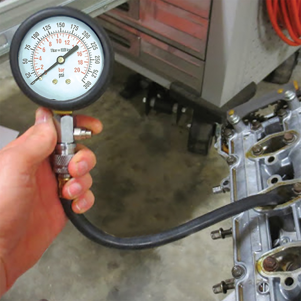 9pc Petrol Engine Compression Tester Set