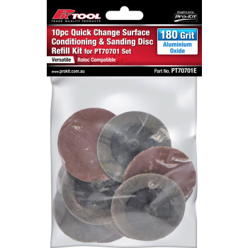 10pc 180 Grit Aluminium Oxide Sanding Discs