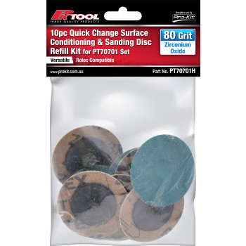 10pc 80 Grit Zirconium Oxide Sanding Discs