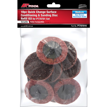 10pc Medium Non-Woven Aluminium Oxide Sanding Discs