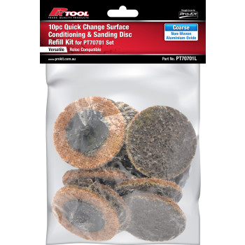 10pc Coarse Non-Woven Aluminium Oxide Sanding Discs