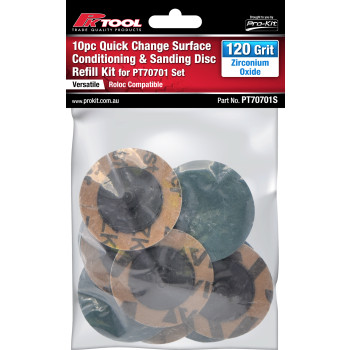 10pc 120 Grit Zirconium Oxide Sanding Discs