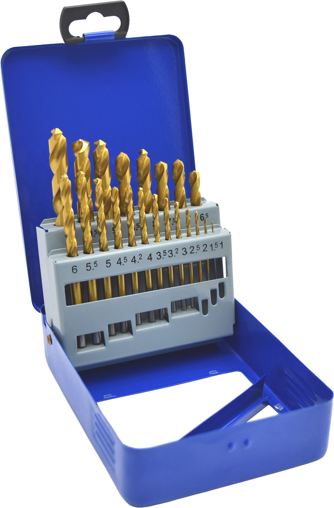 21pc Metric Drill Bit Set in Metal Case
