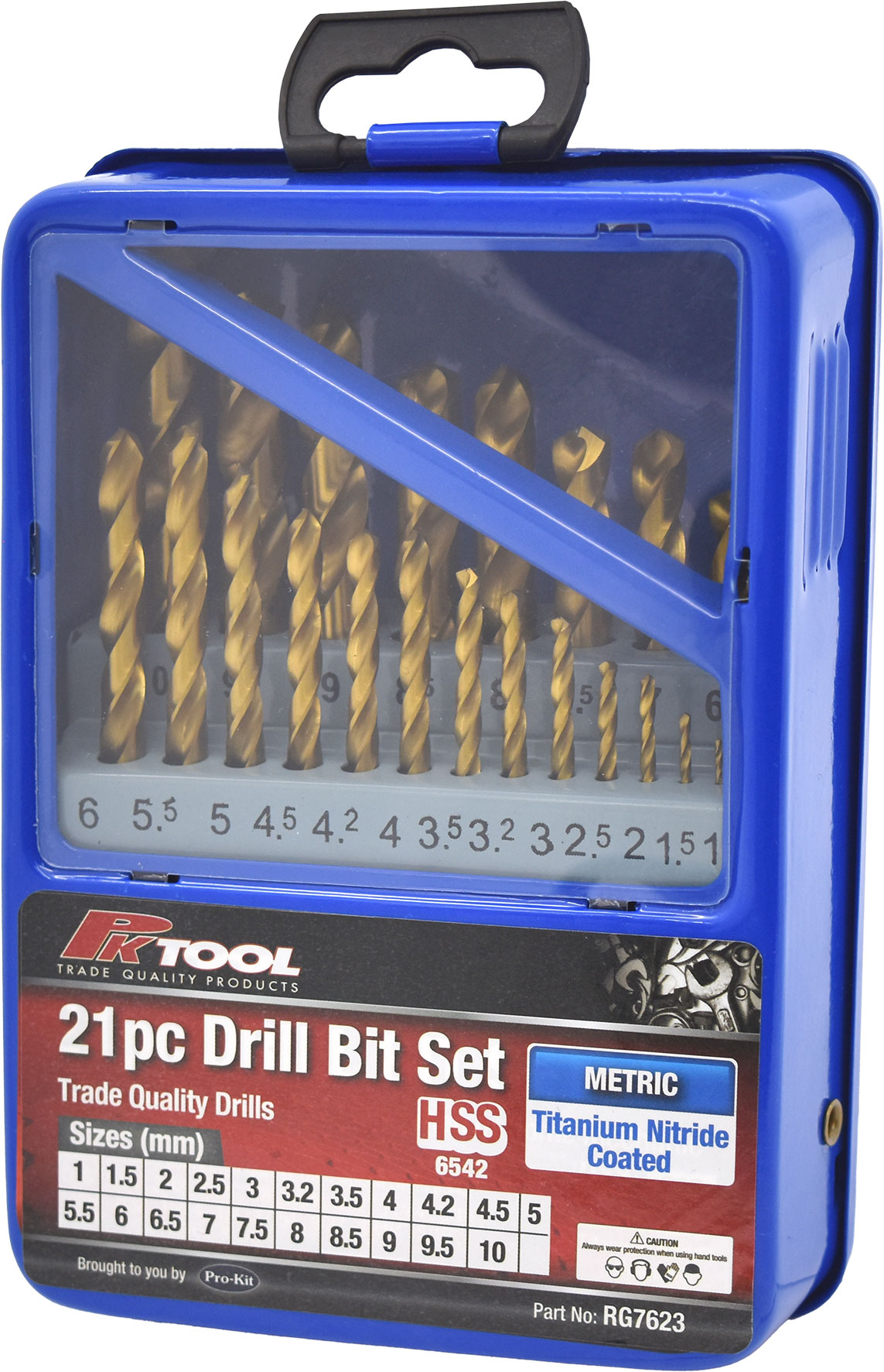 21pc Metric Drill Bit Set in Metal Case