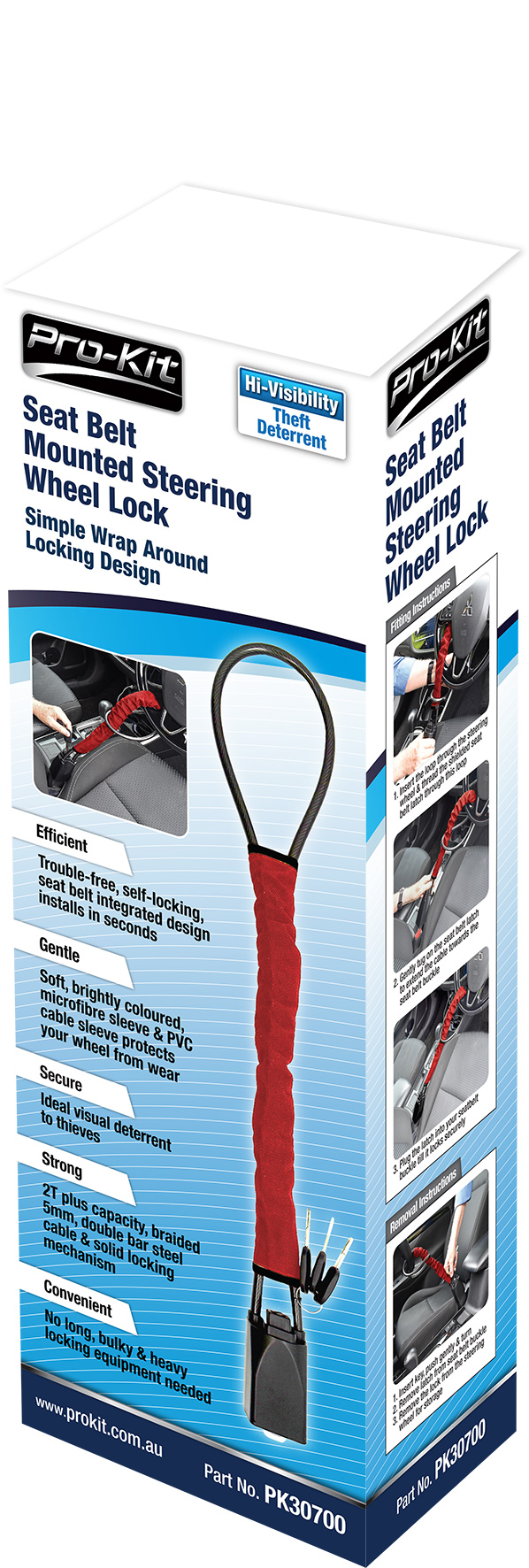 Seat Belt Mounted Steering Wheel Lock