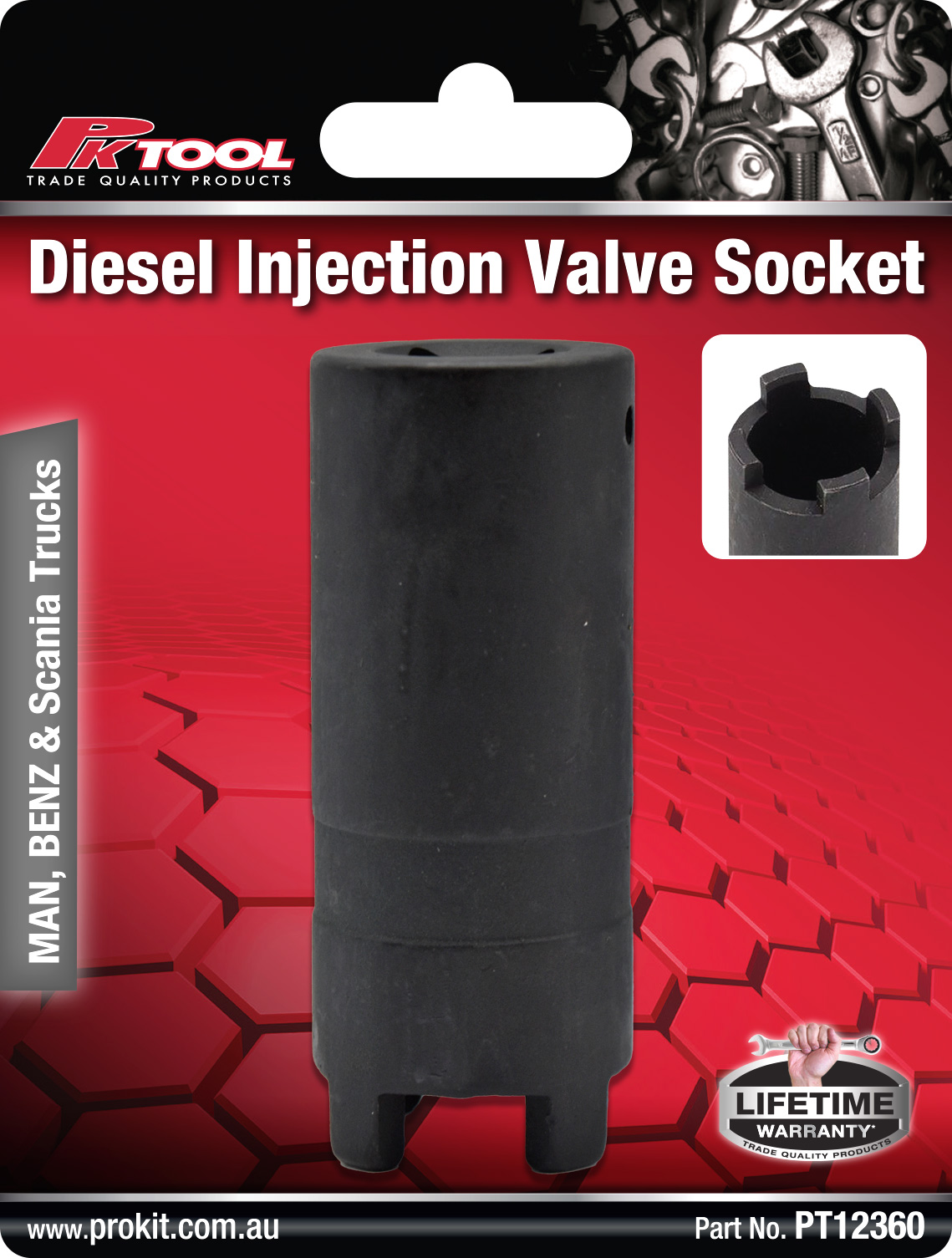 1/2” Dr Diesel Injection Valve Socket