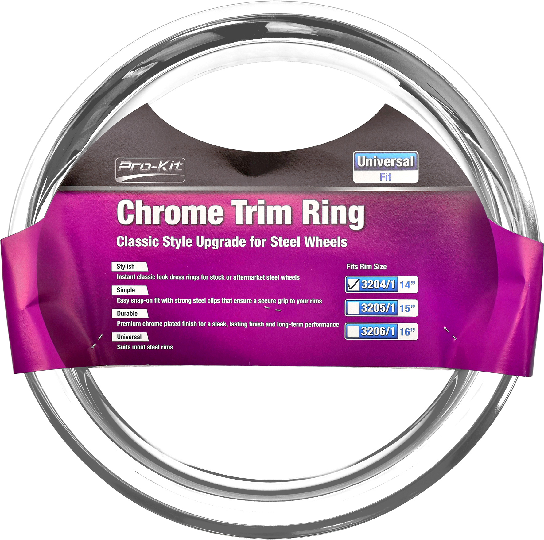 16″ Universal Chrome Trim Ring