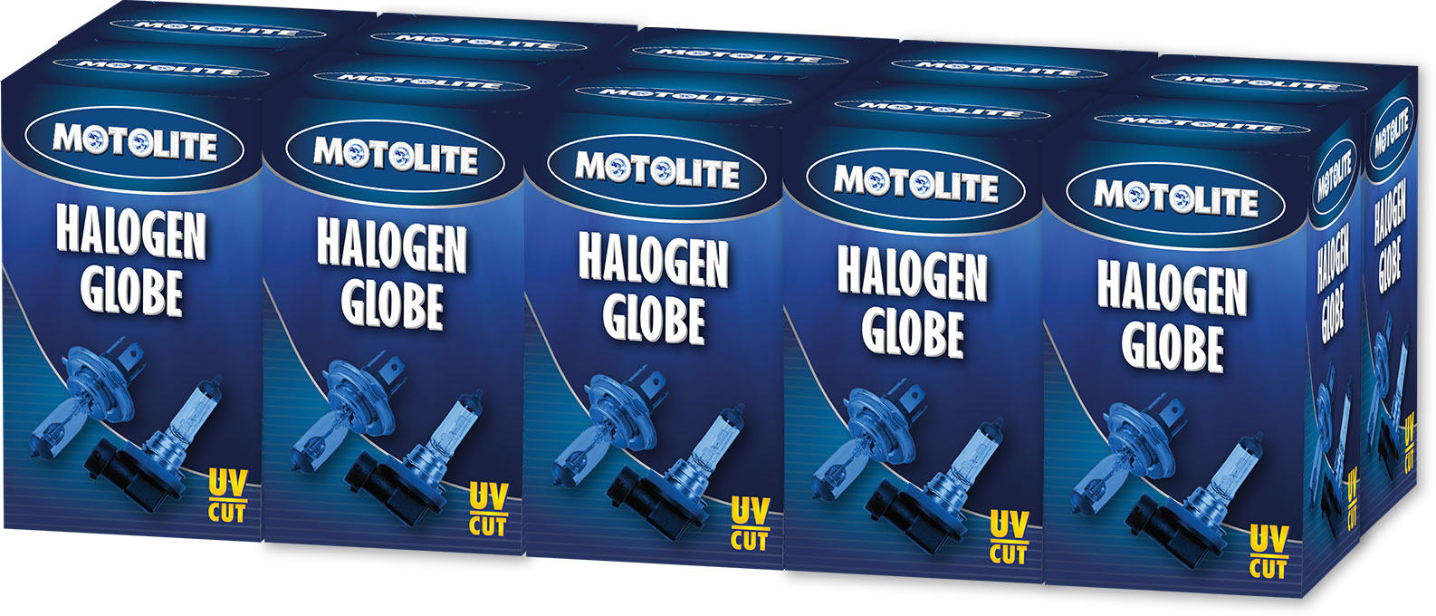 Pack of 10 12V H1 Halogen Globe 100W
