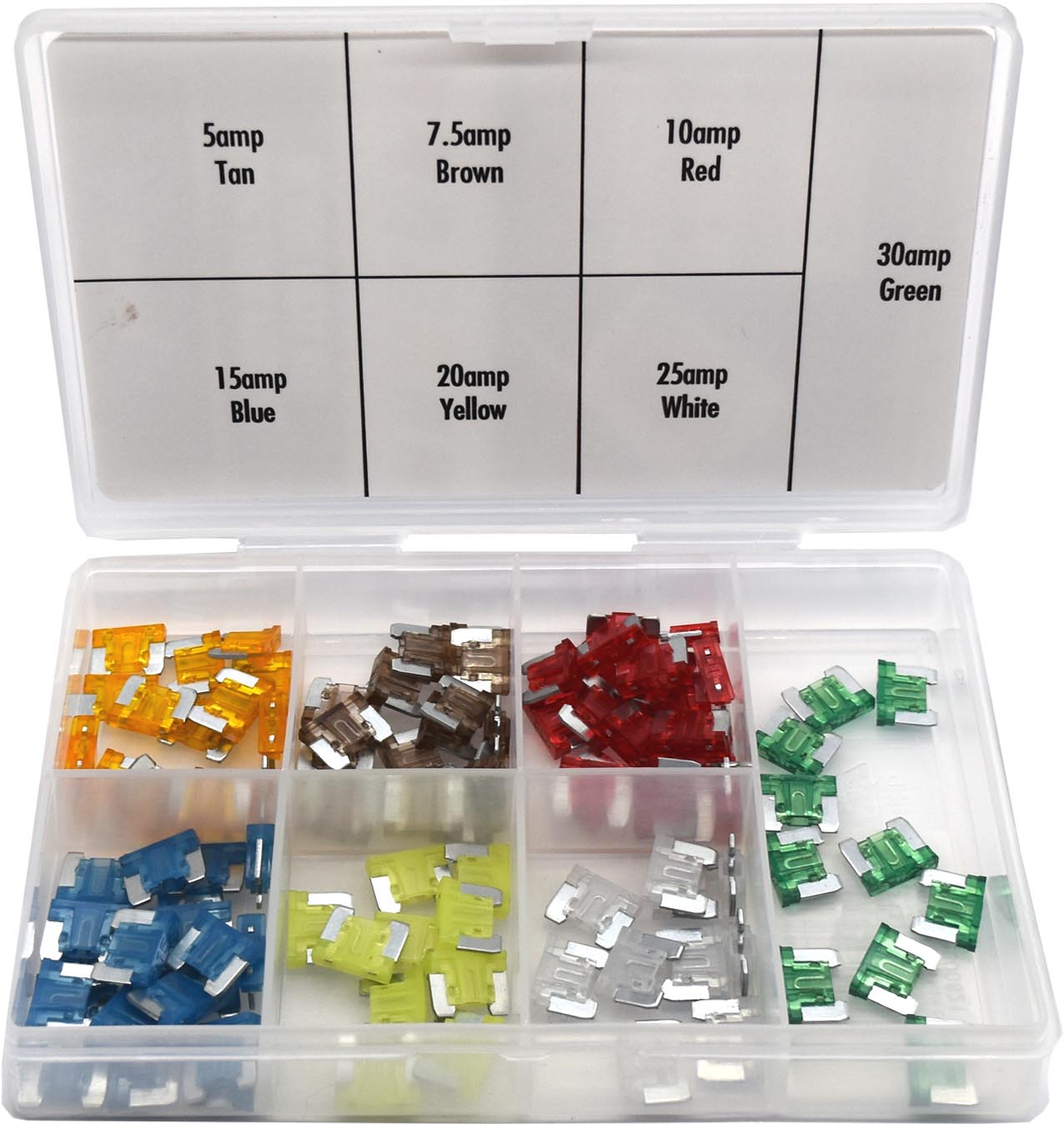 100pc Low Profile Blade Fuse Kit