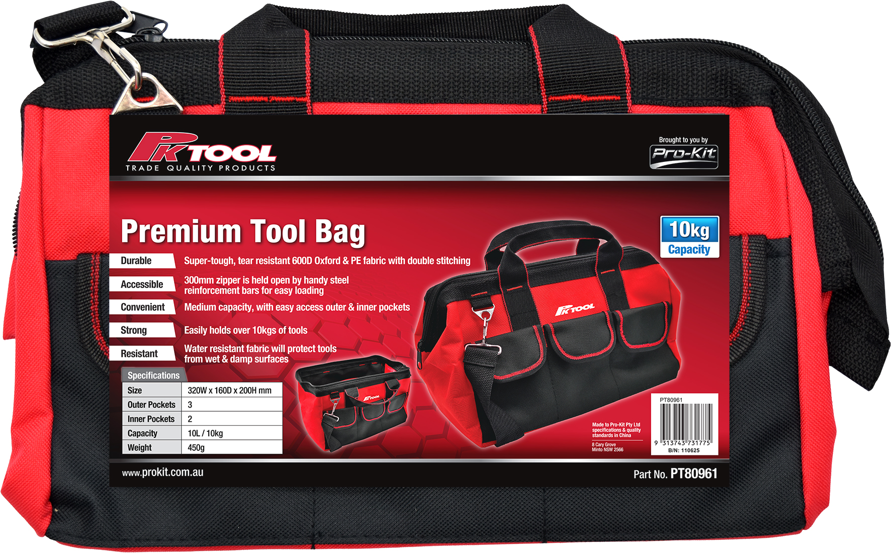 10kg Capacity Premium Tool Bag