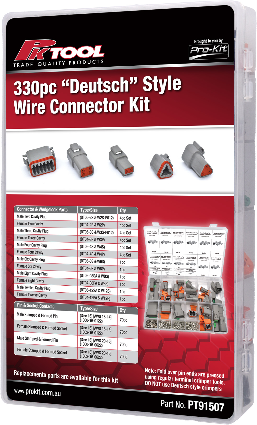 330pc Deutsch DT Style Connector Kit