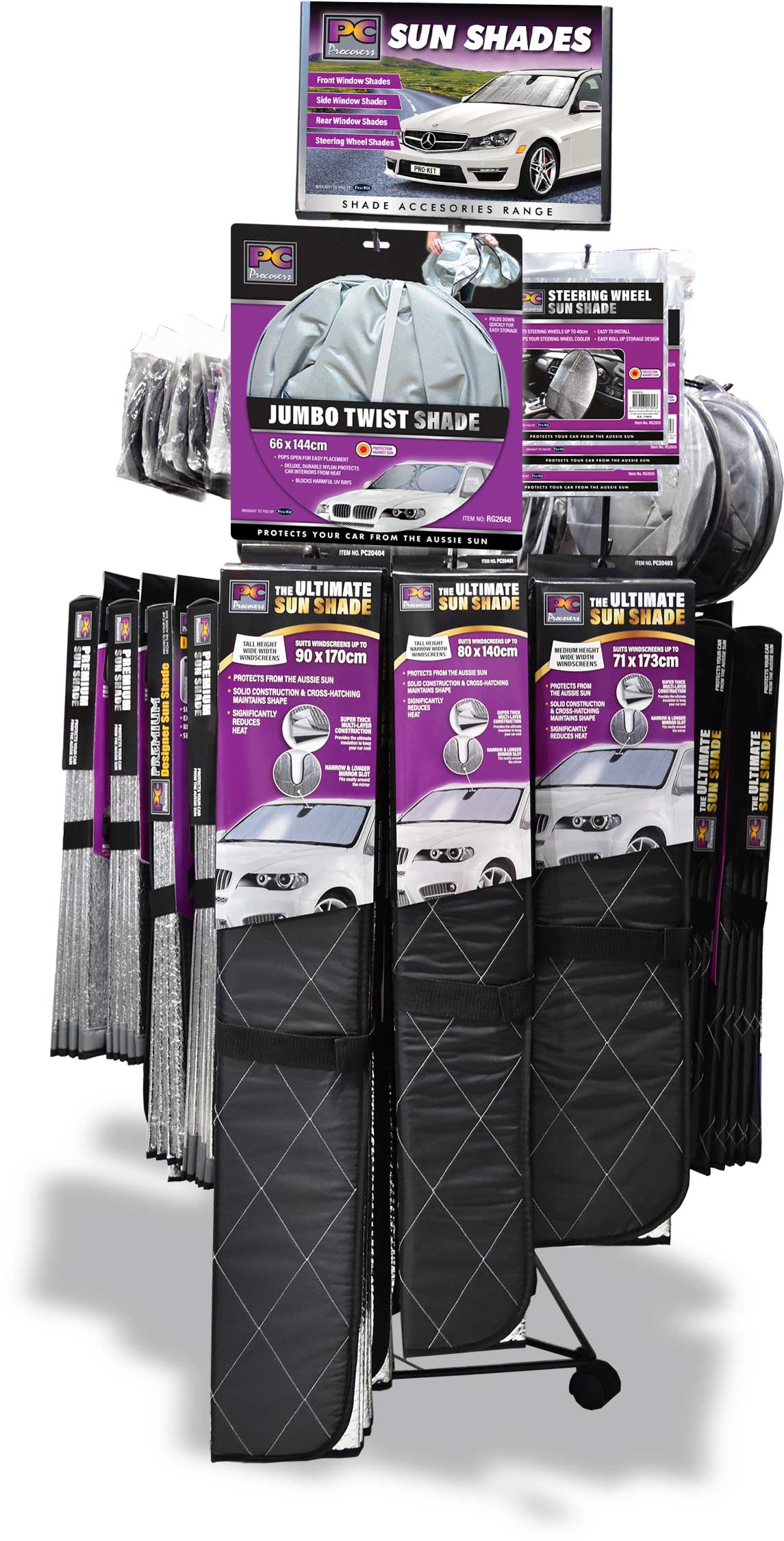 72pc Sun Shade Merchandisers