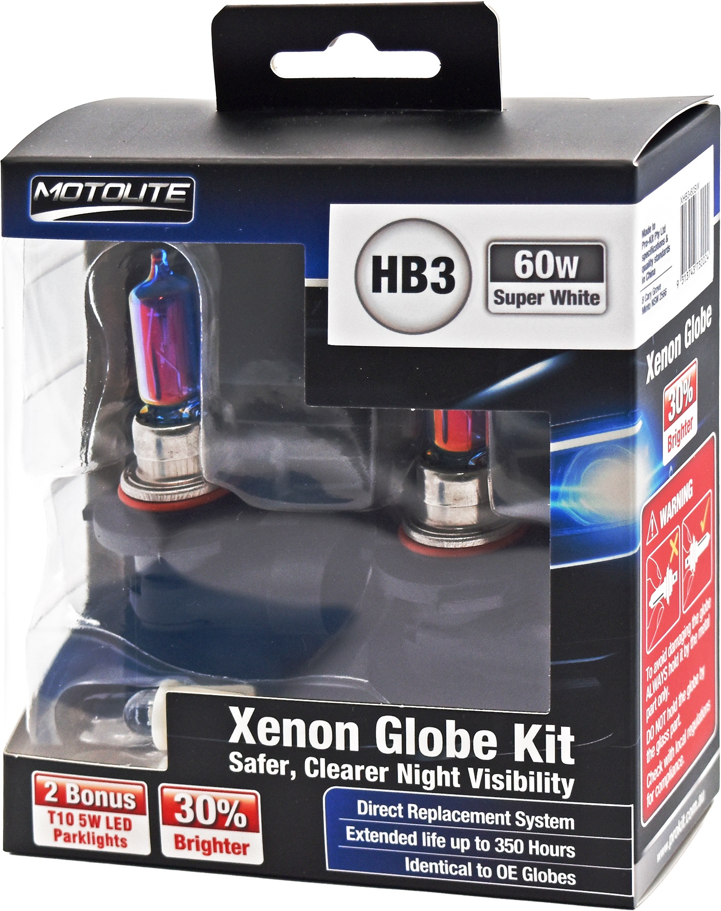 HB3 Super White Xenon Globe Kit 60W