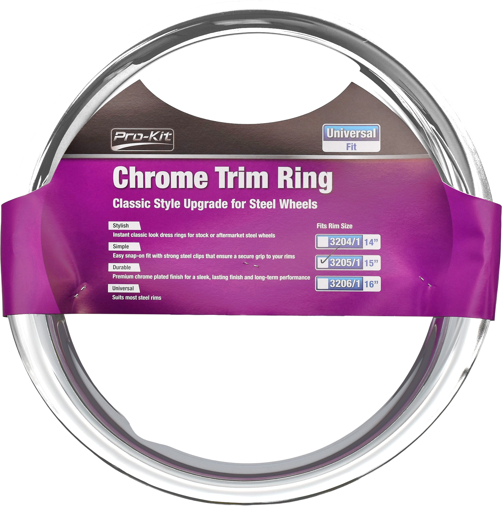 15″ Universal Chrome Trim Ring