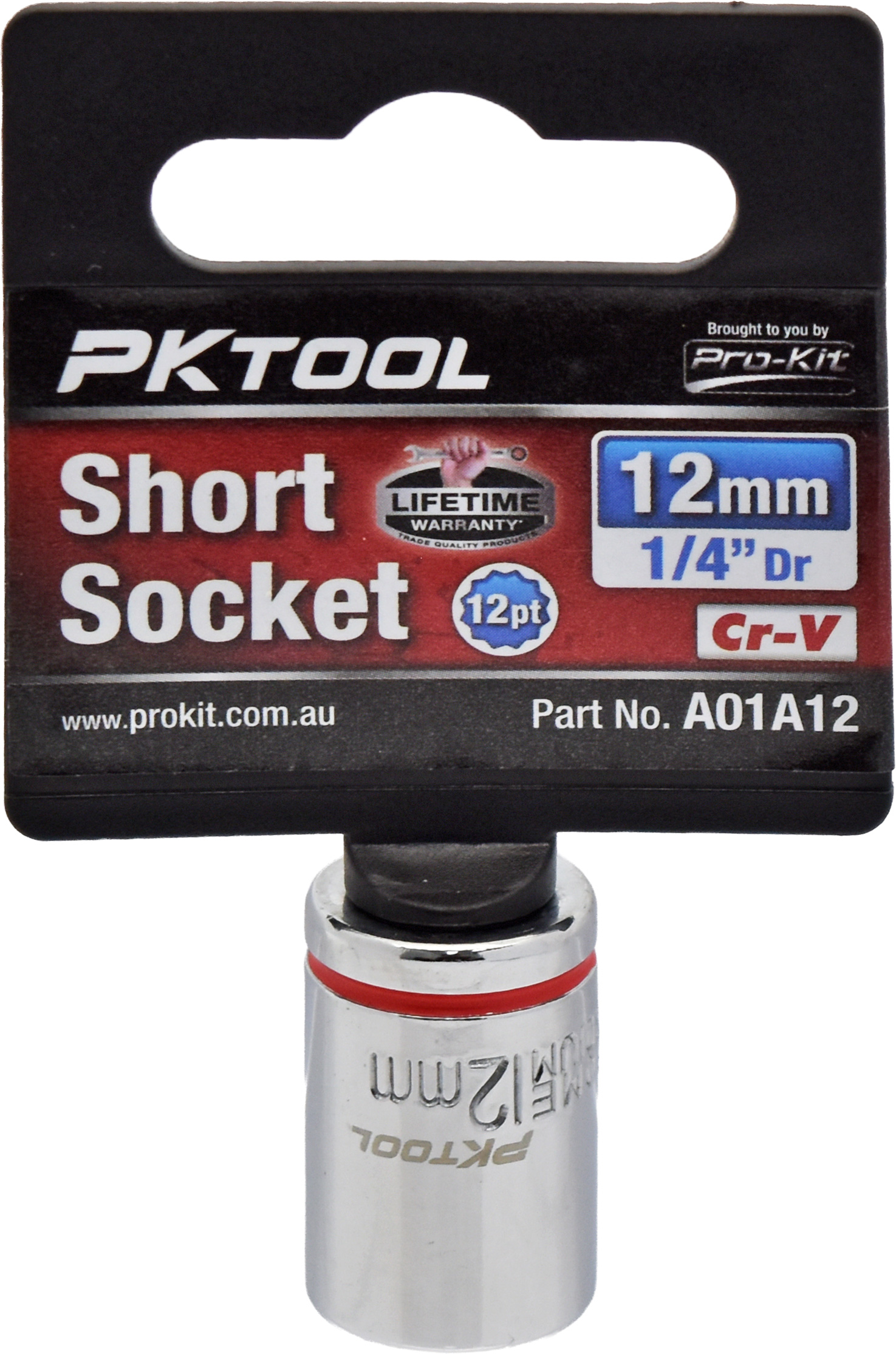 12mm 1/4″ Dr Short Socket 12pt