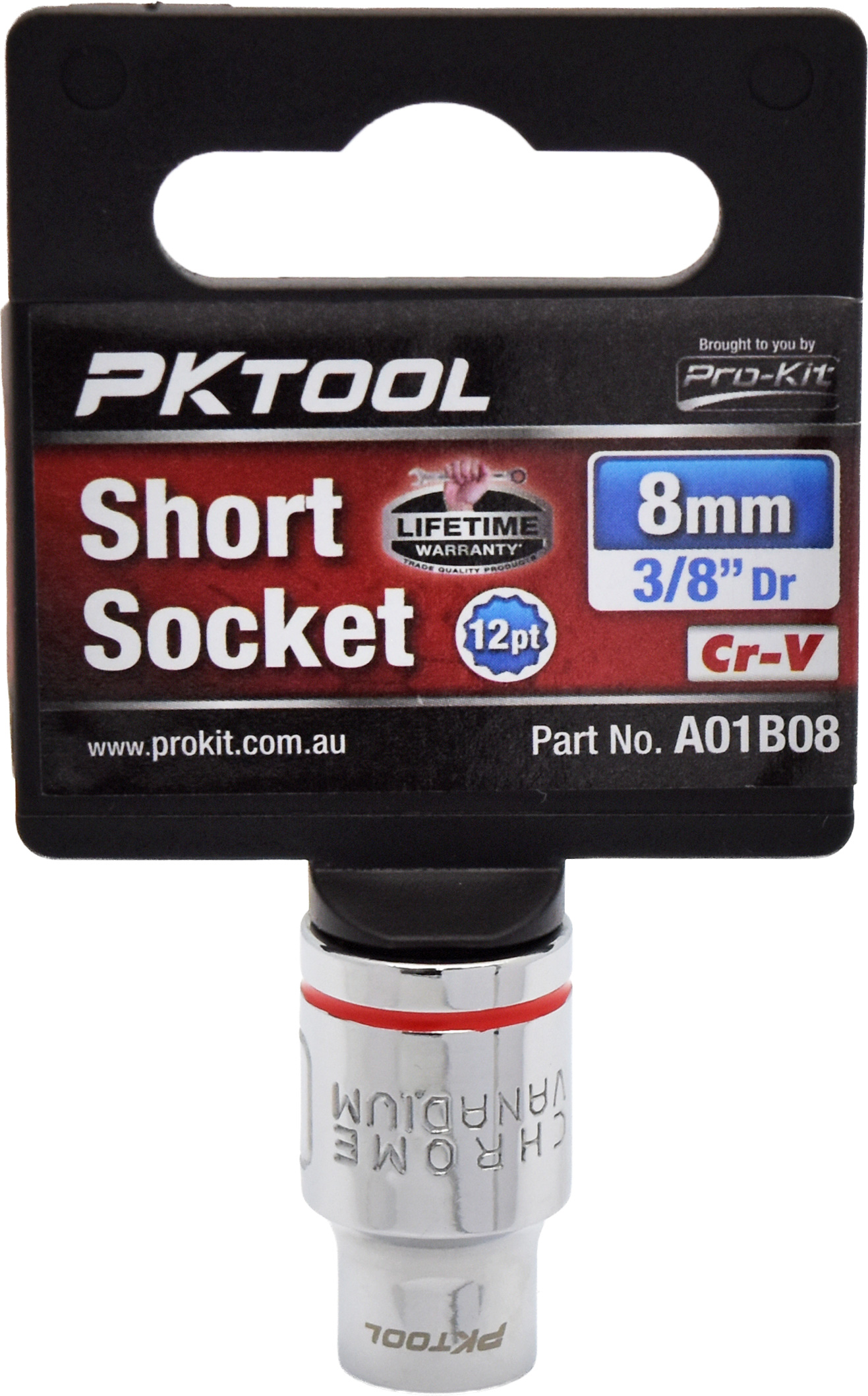 8mm 3/8″ Dr Short Socket 12pt