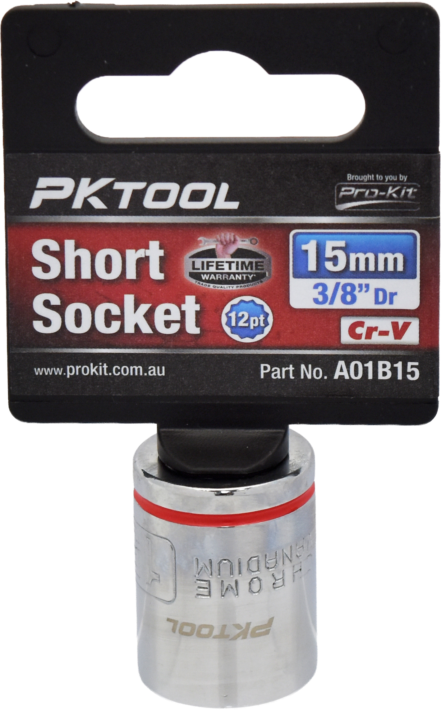 15mm 3/8″ Dr Short Socket 12pt
