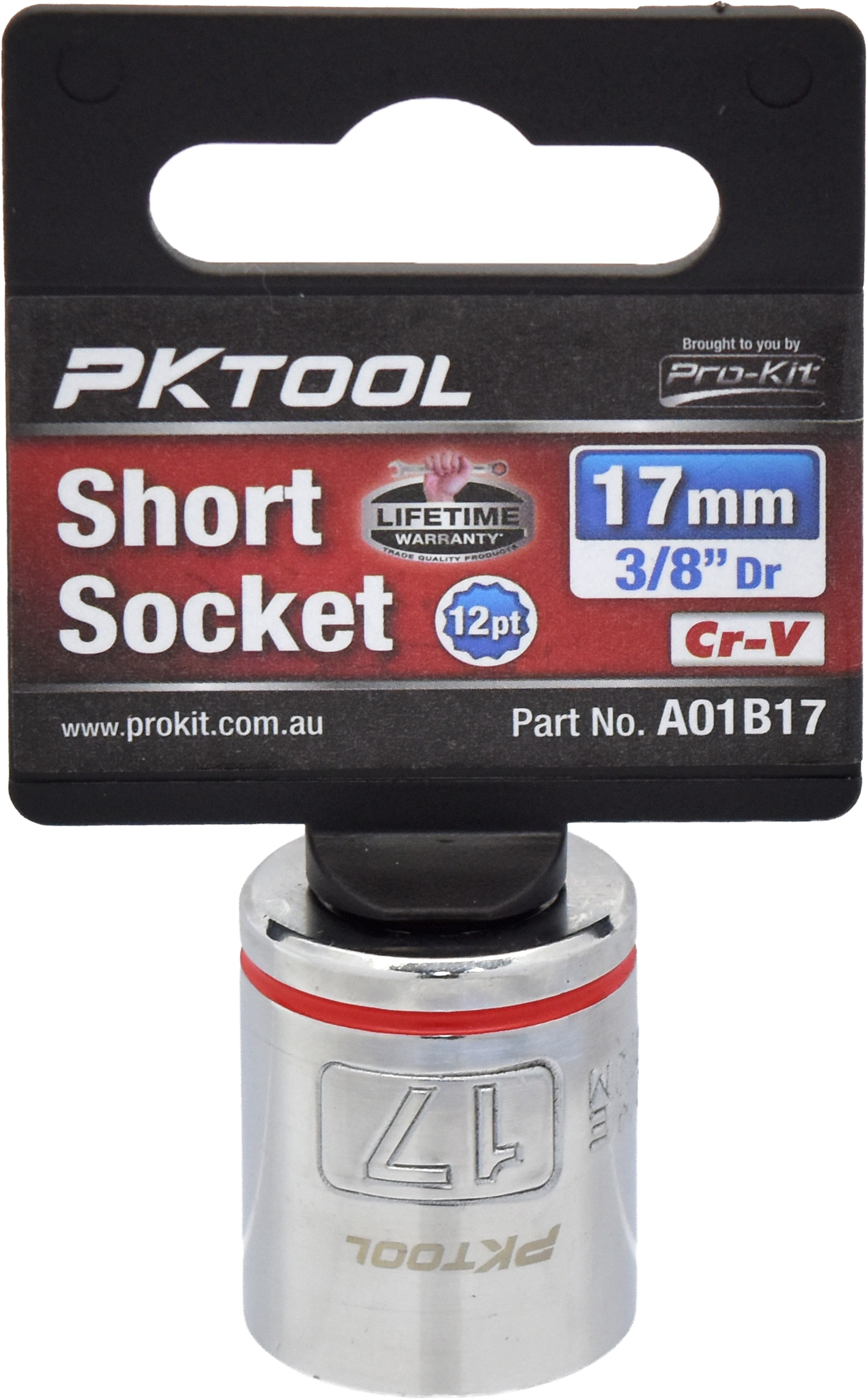 17mm 3/8″ Dr Short Socket 12pt