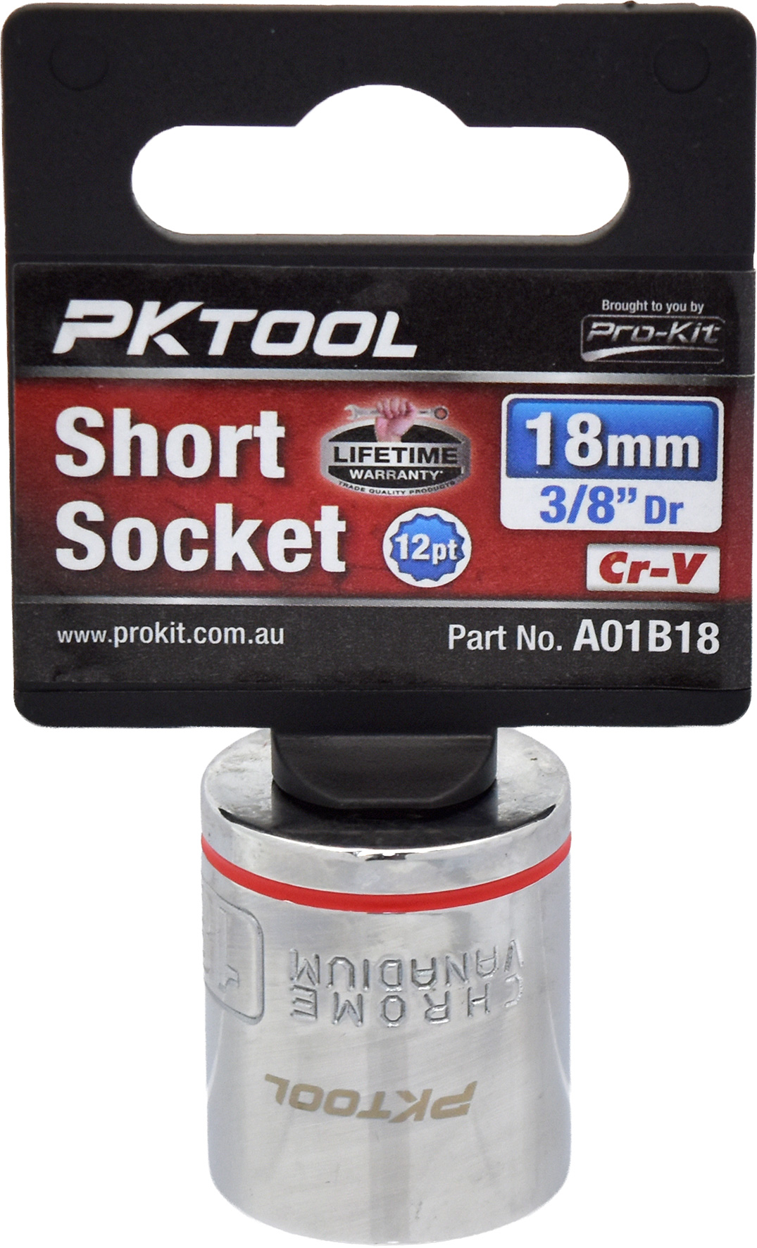 18mm 3/8″ Dr Short Socket 12pt