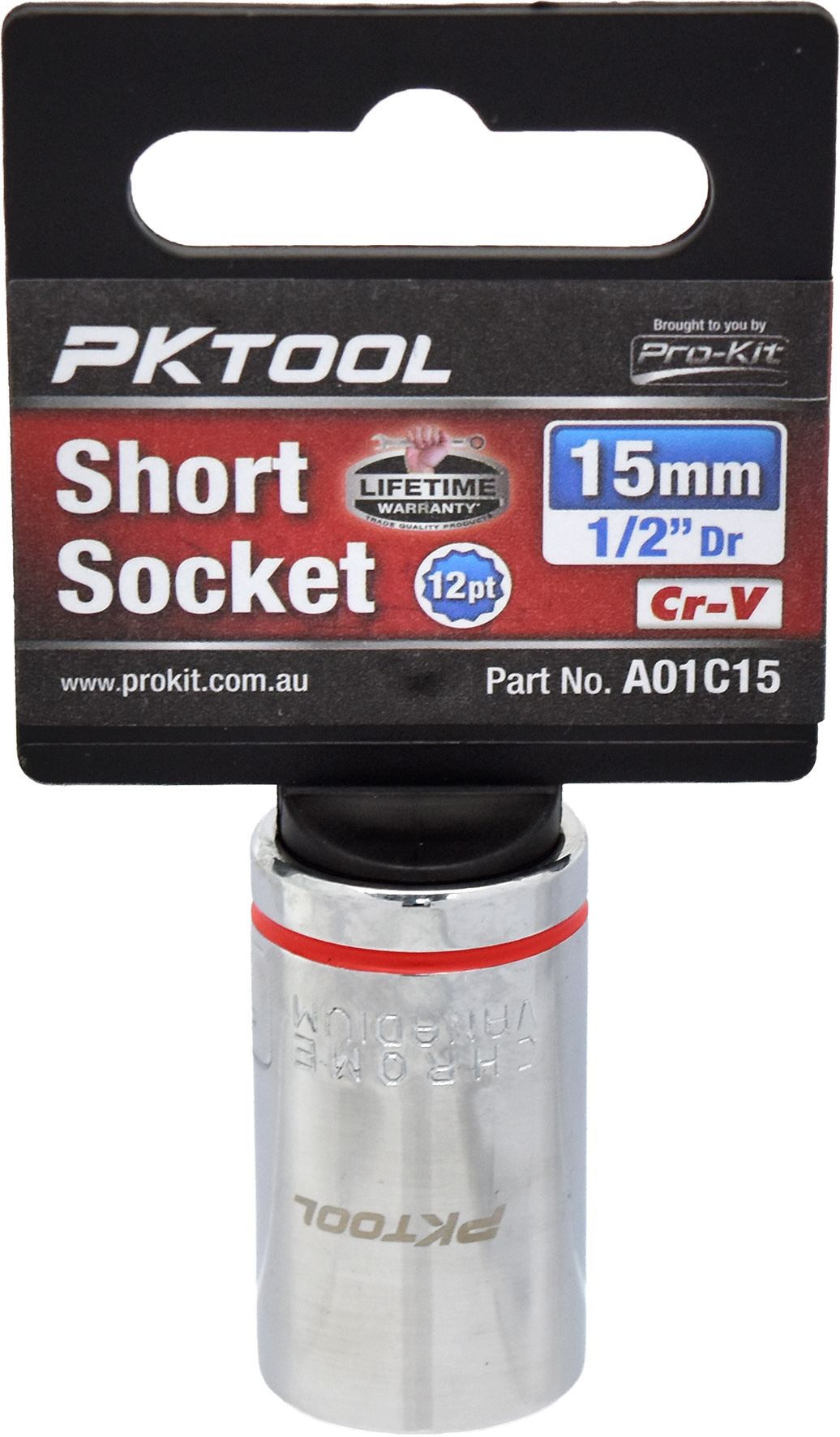 15mm 1/2″ Dr Short Socket 12pt
