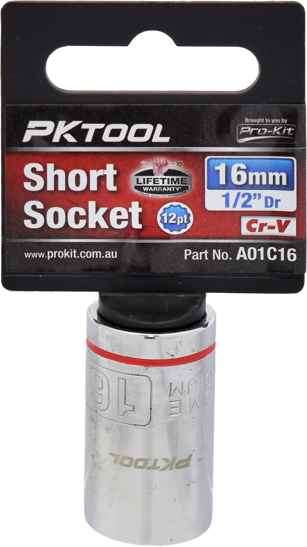 16mm 1/2″ Dr Short Socket 12pt