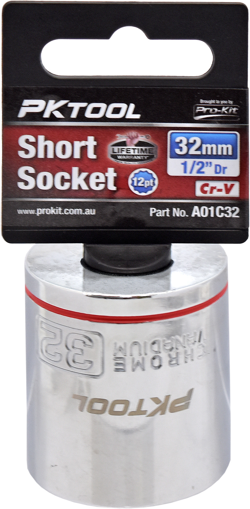 32mm 1/2″ Dr Short Socket 12pt