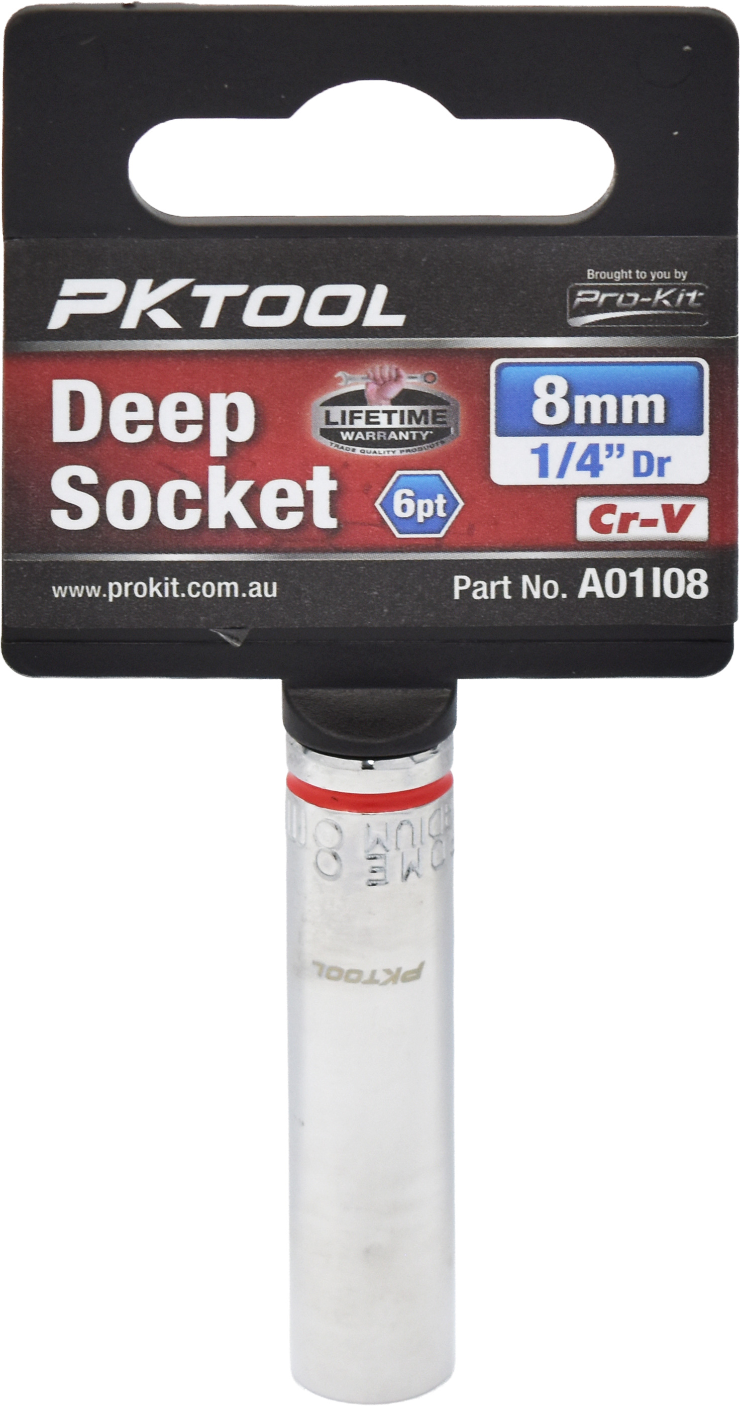 8mm 1/4″ Dr Deep Socket 6pt