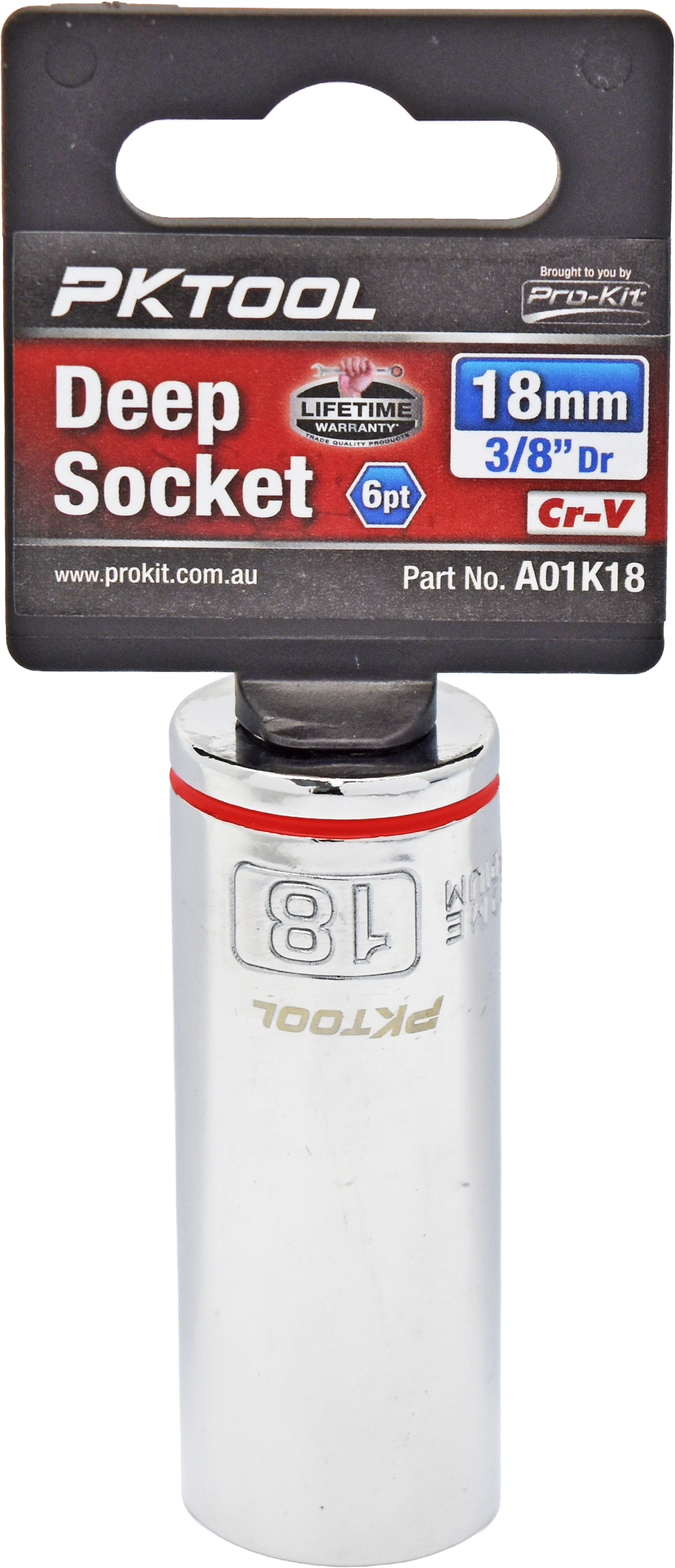 18mm 3/8″ Dr Deep Socket 6pt