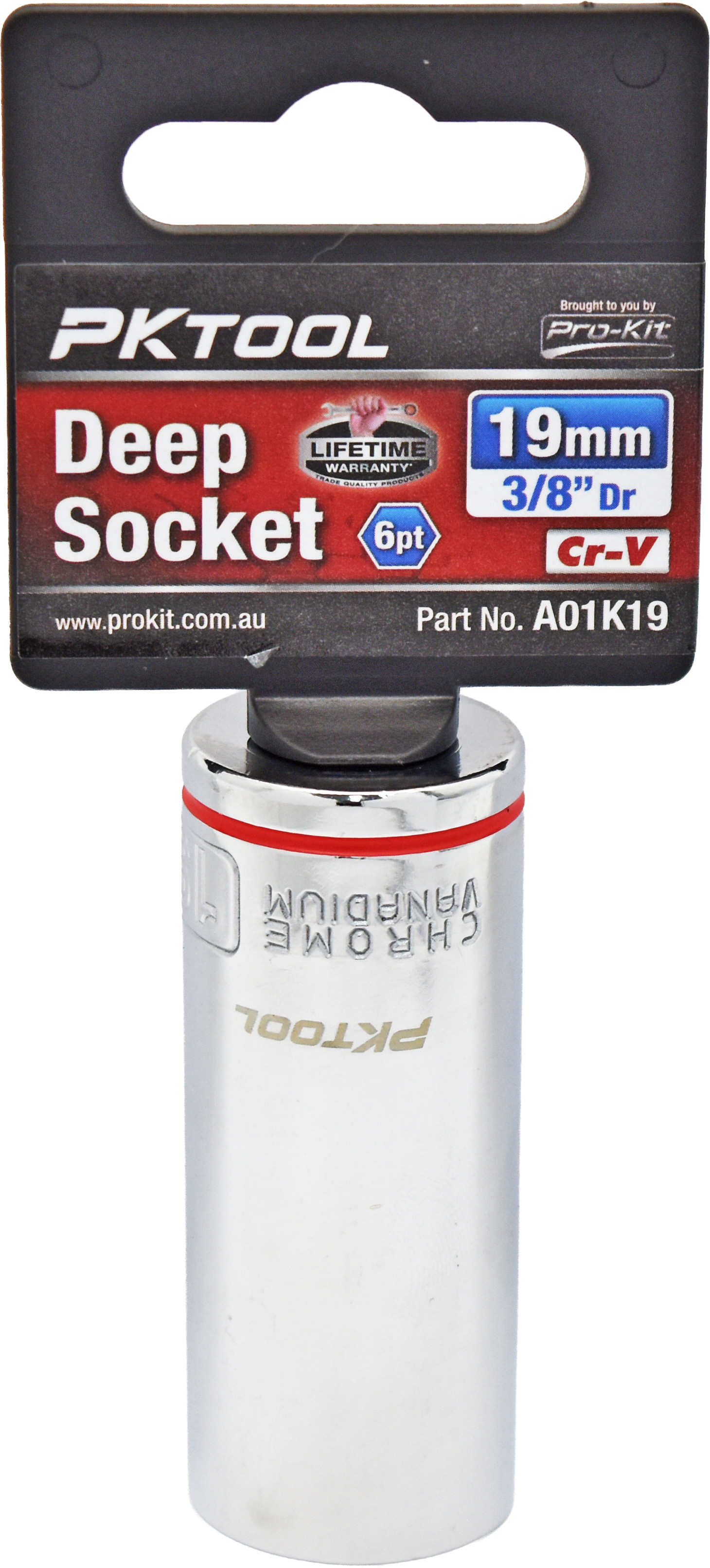 19mm 3/8″ Dr Deep Socket 6pt