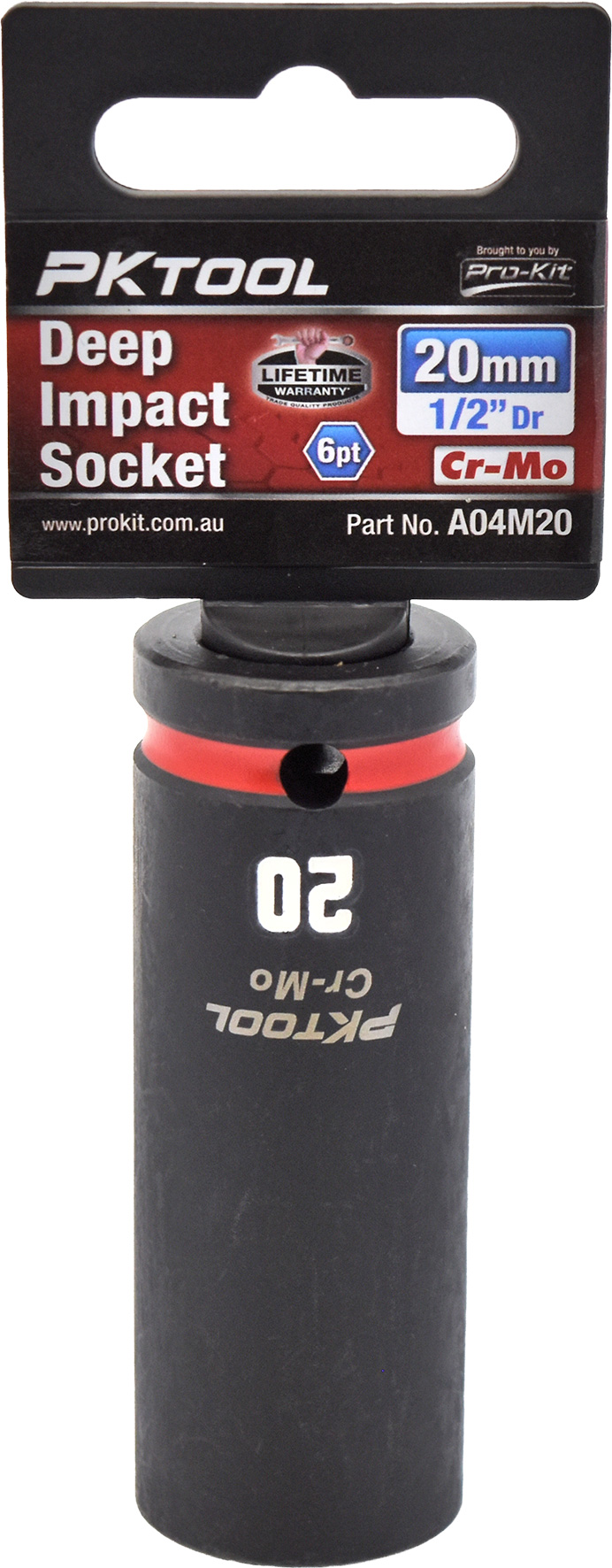 20mm 1/2″ Dr Deep Impact Socket 6pt