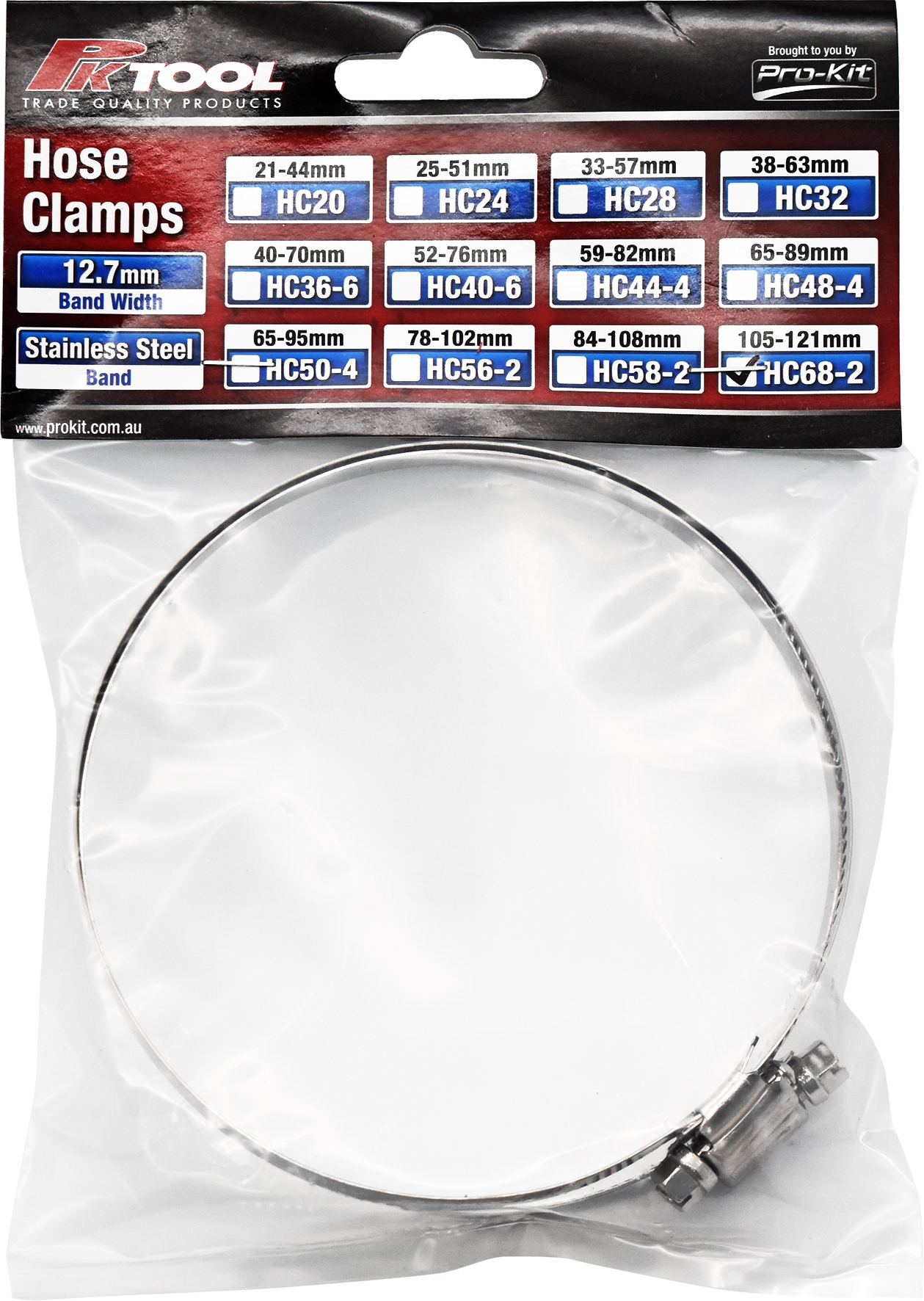 105-121mm Hose Clamps with Stainless Steel Bands