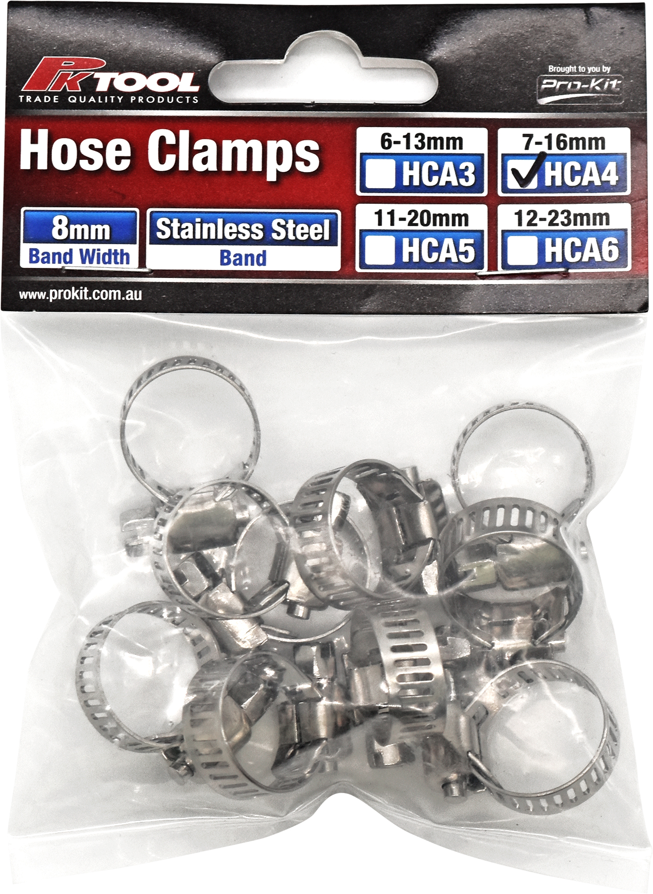 7-16mm Hose Clamps with Stainless Steel Bands