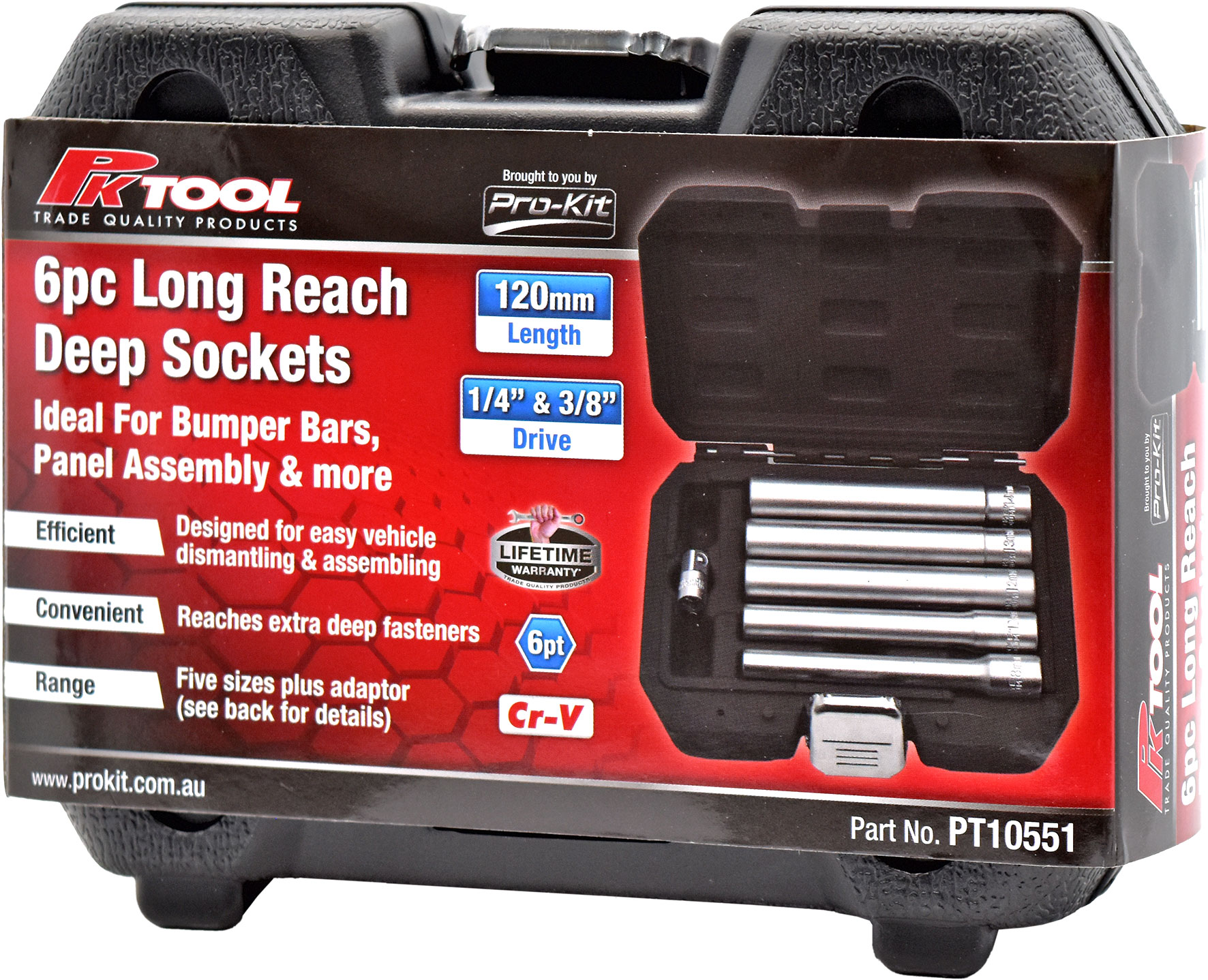 6pc Long Reach Deep Sockets