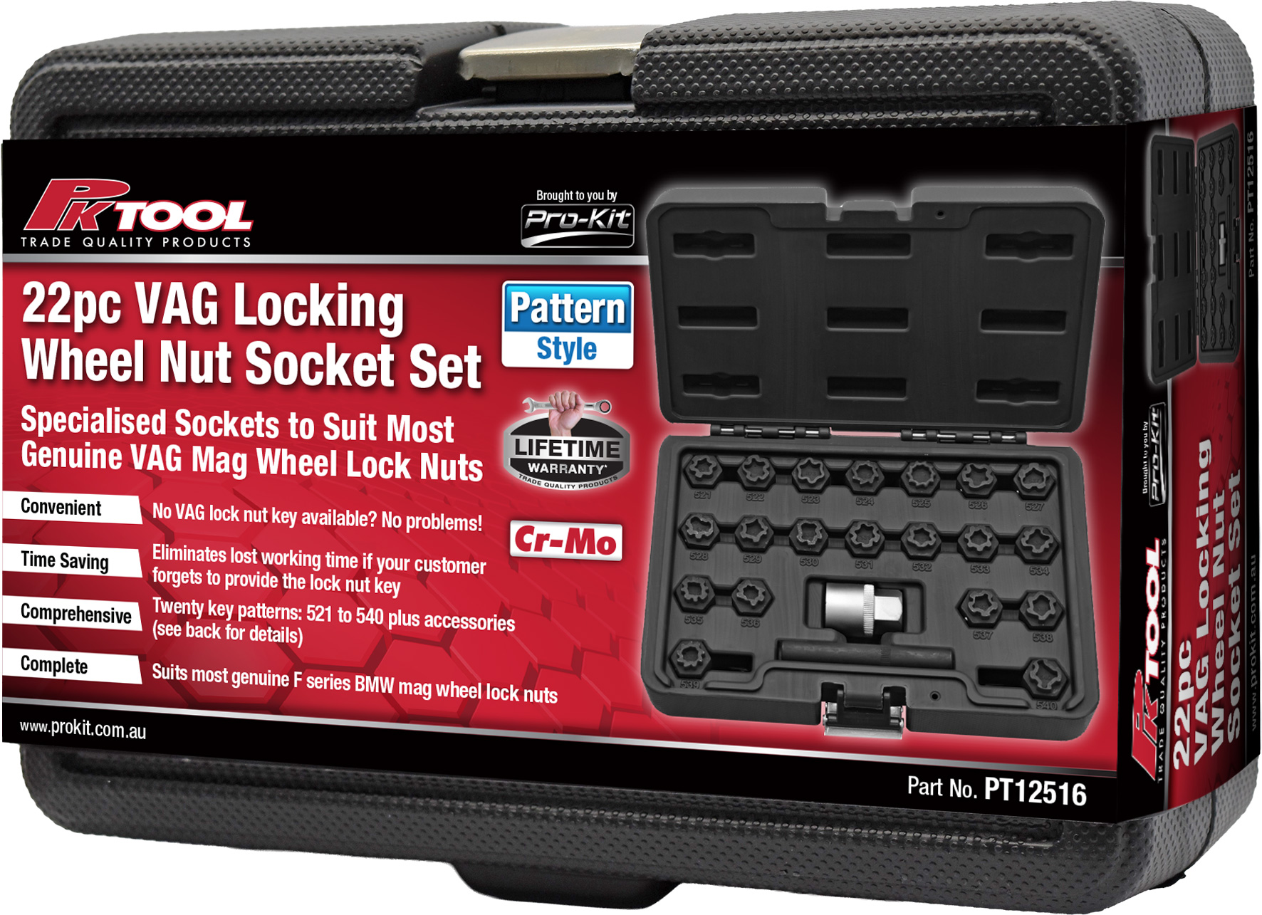 22pc VAG Locking Wheel Nut Socket Set