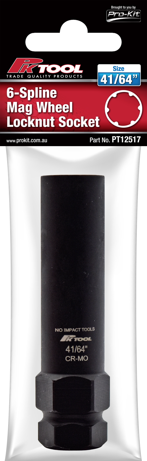 6-Spline Mag Wheel Locknut Socket