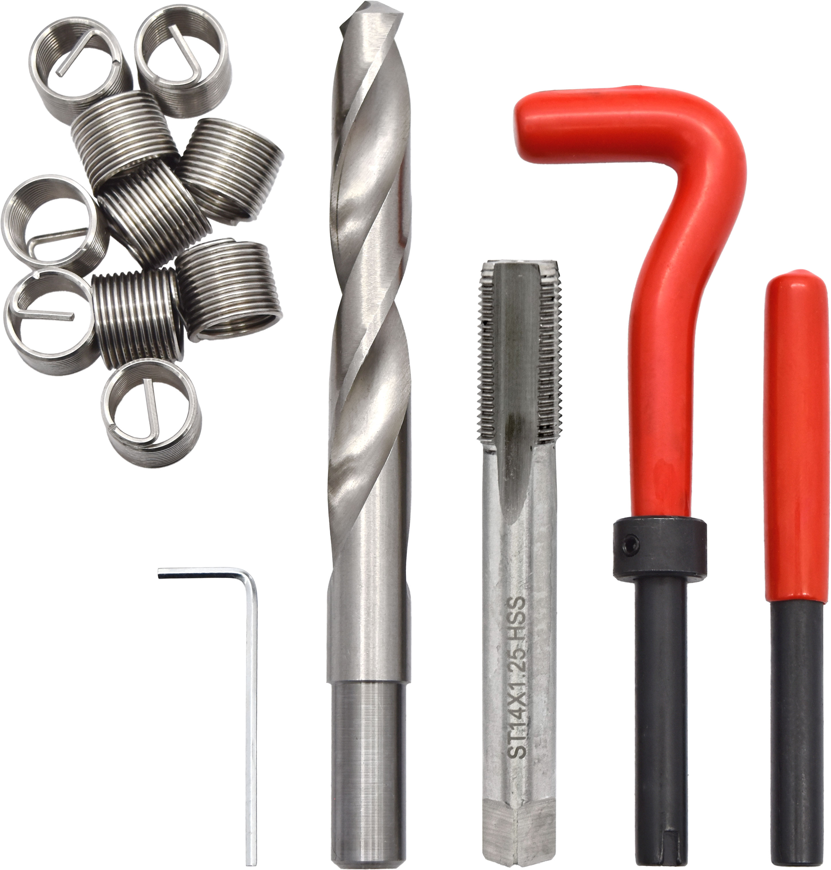 15pc Coil Insert Thread Repair Tool Kit