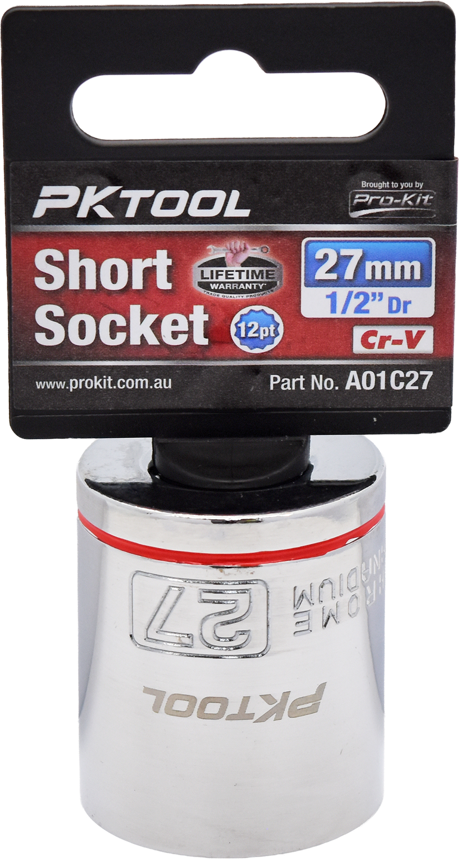 27mm 1/2″ Dr Short Socket 12pt
