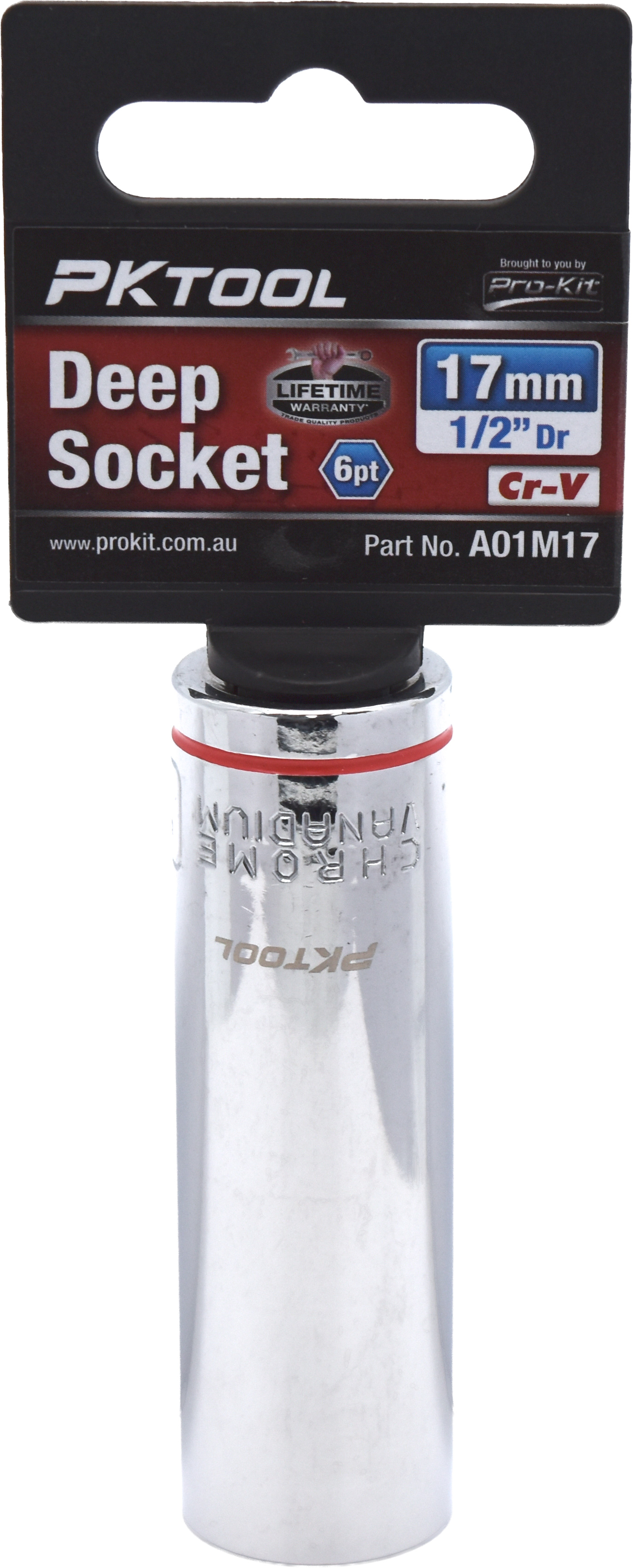 17mm 1/2″ Dr Deep Socket 6pt