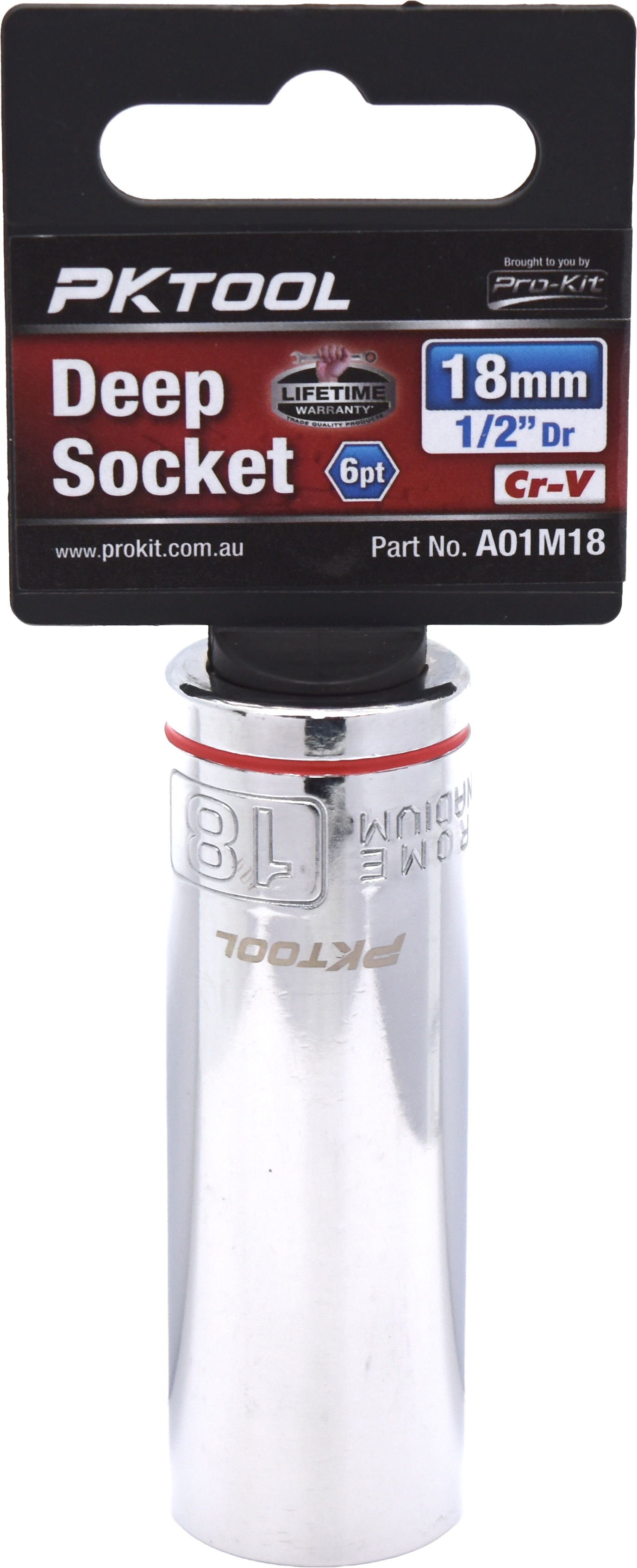 18mm 1/2″ Dr Deep Socket 6pt
