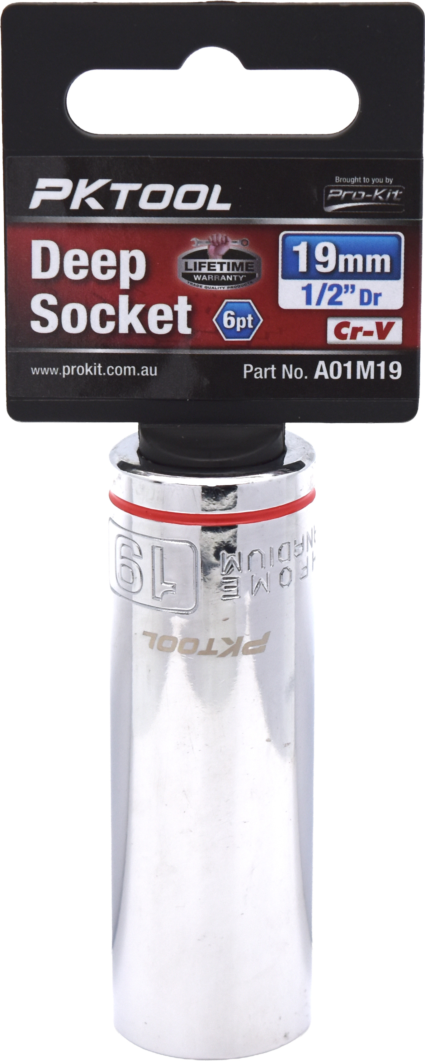 19mm 1/2″ Dr Deep Socket 6pt