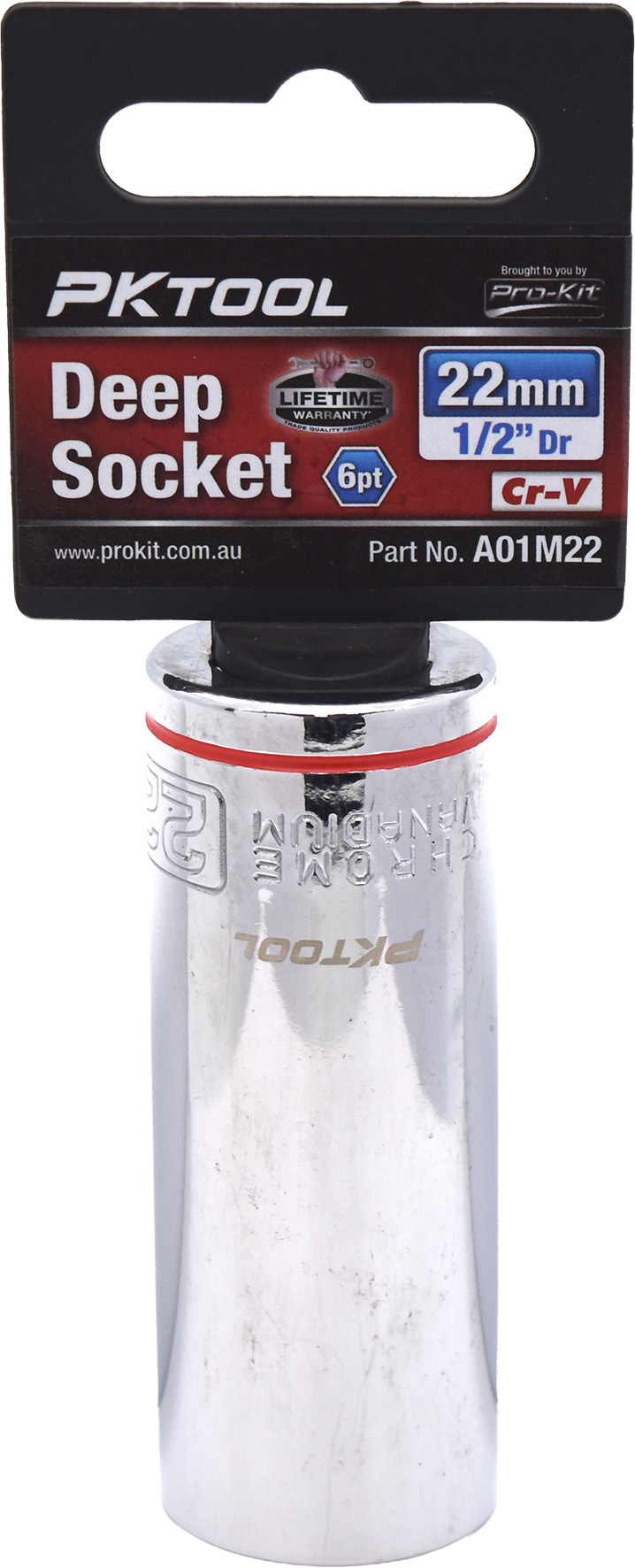 22mm 1/2″ Dr Deep Socket 6pt