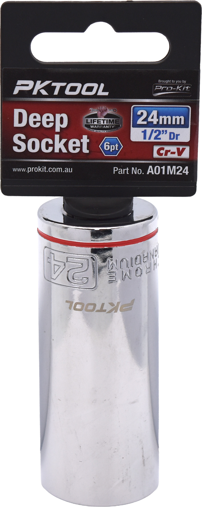 24mm 1/2″ Dr Deep Socket 6pt